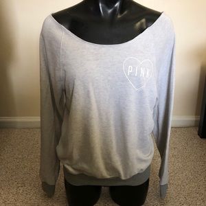 Pink VS scoop neck sweatshirt size S